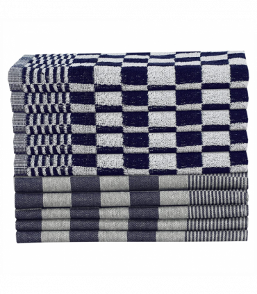 vidaXL 20 Piece Towel Set Blue and White Cotton