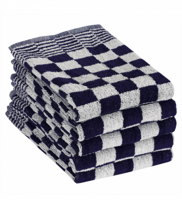 vidaXL 20 Piece Towel Set Blue and White Cotton