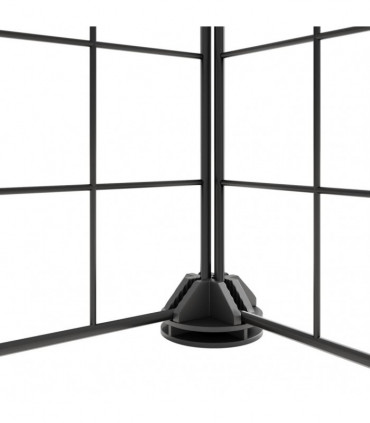 vidaXL 28-Panel Pet Cage with Door Black 35x35 cm Steel