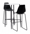 vidaXL 3 Piece Bar Set Plastic Black