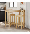 vidaXL 3 Piece Bar Set Solid Wood Pine