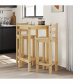 vidaXL 3 Piece Bar Set Solid Wood Pine