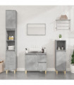 vidaXL 3 Piece Bathroom Cabinet Set Concrete Grey Engineered Wood