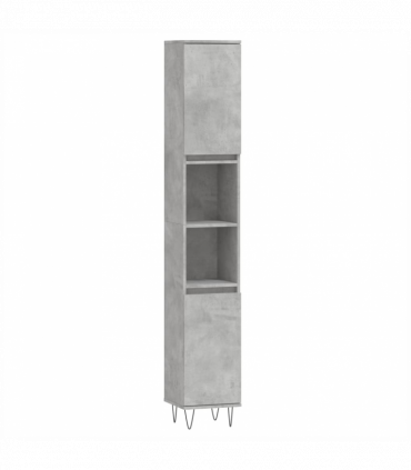 vidaXL 3 Piece Bathroom Furniture Set Concrete Grey Engineered Wood