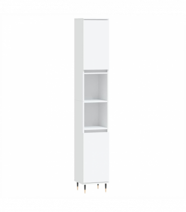 vidaXL 3 Piece Bathroom Furniture Set White Engineered Wood