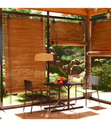 vidaXL 3 Piece Garden Dining Set Black