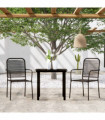 vidaXL 3 Piece Garden Dining Set Black