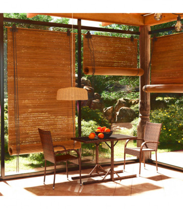 vidaXL 3 Piece Garden Dining Set Brown