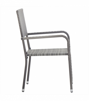 vidaXL 3 Piece Garden Dining Set Grey