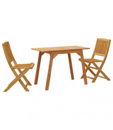 vidaXL 3 Piece Garden Dining Set Solid Wood Acacia