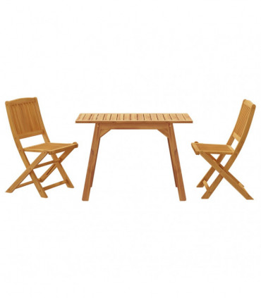 vidaXL 3 Piece Garden Dining Set Solid Wood Acacia