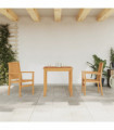 vidaXL 3 Piece Garden Dining Set Solid Wood Teak