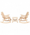 vidaXL 3 Piece Garden Lounge Set Solid Wood Spruce