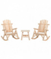 vidaXL 3 Piece Garden Lounge Set Solid Wood Spruce
