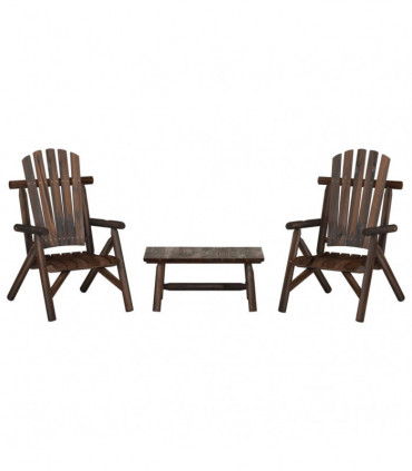 vidaXL 3 Piece Garden Lounge Set Solid Wood Spruce