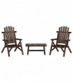 vidaXL 3 Piece Garden Lounge Set Solid Wood Spruce