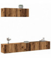 vidaXL 3 Piece TV Cabinet Set Wall-mounted Old Wood Engineered Wood