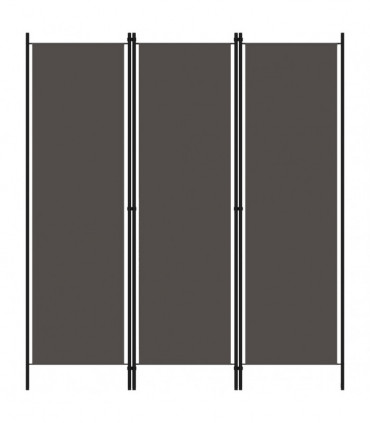 vidaXL 3-Panel Room Divider Anthracite 150x180 cm