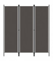 vidaXL 3-Panel Room Divider Anthracite 150x180 cm