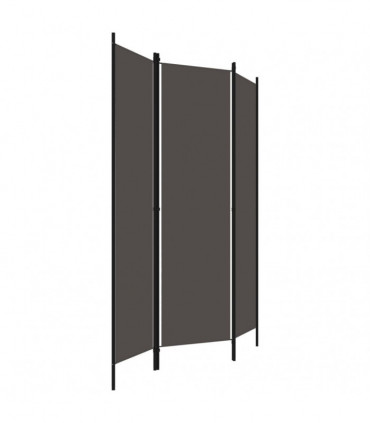 vidaXL 3-Panel Room Divider Anthracite 150x180 cm