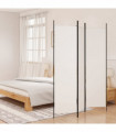 vidaXL 3-Panel Room Divider White 150x200 cm Fabric