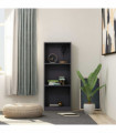 vidaXL 3-Tier Book Cabinet Grey 40x24x108 cm Engineered Wood