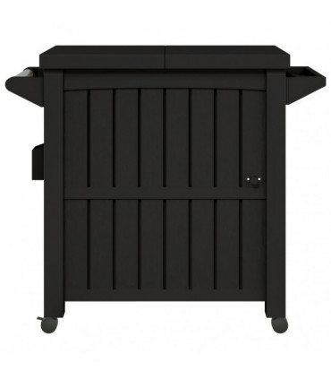 vidaXL 3-in-1 Serving Cart Black Polypropylene