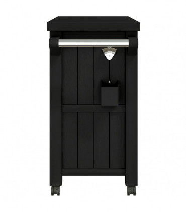 vidaXL 3-in-1 Serving Cart Black Polypropylene