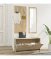 vidaXL 3-in-1 Shoe Cabinet Set Sonoma Oak Engineered Wood