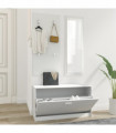 vidaXL 3-in-1 Shoe Cabinet Set White Engineered Wood