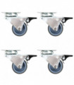 vidaXL 32 pcs Twin-wheel Swivel Casters 50 mm