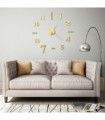 vidaXL 3D Wall Clock Modern Design 100 cm XXL Gold