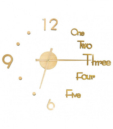 vidaXL 3D Wall Clock Modern Design Gold 100 cm XXL