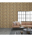 vidaXL 3D Wall Panels with Dark Sand Brick Design 11 pcs EPS