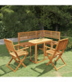 vidaXL 4 Piece Bistro Set Solid Acacia Wood