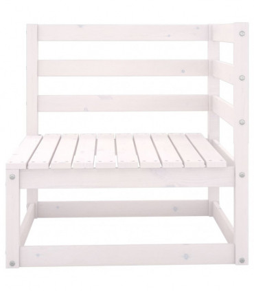 vidaXL 4 Piece Garden Lounge Set White Solid Wood Pine