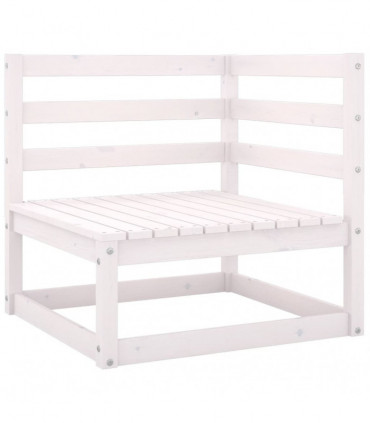 vidaXL 4 Piece Garden Lounge Set White Solid Wood Pine