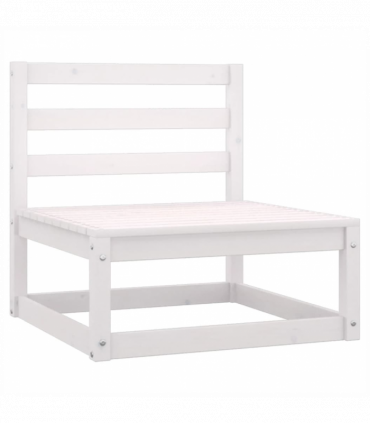 vidaXL 4 Piece Garden Lounge Set White Solid Wood Pine