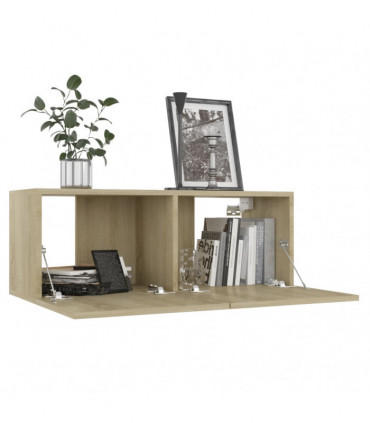 vidaXL 4 Piece TV Cabinet Set Sonoma Oak Engineered Wood