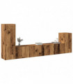 vidaXL 4 Piece TV Cabinet Set Wall-mounted Old Wood Engineered Wood