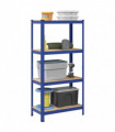 vidaXL 4-Layer Storage Shelf Blue Steel&Engineered Wood