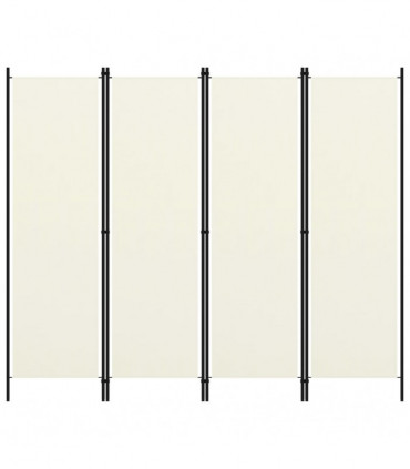 vidaXL 4-Panel Room Divider White 200x180 cm