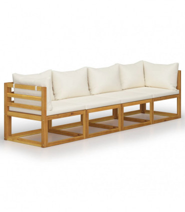vidaXL 4-Seater Garden Sofa with Cushions Solid Wood Acacia (UK/IE/FI/NO only)