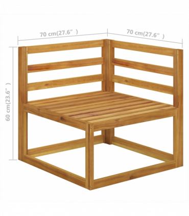 vidaXL 4-Seater Garden Sofa with Cushions Solid Wood Acacia (UK/IE/FI/NO only)