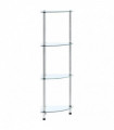 vidaXL 4-Tier Shelf Transparent 30x30x100 cm Tempered Glass