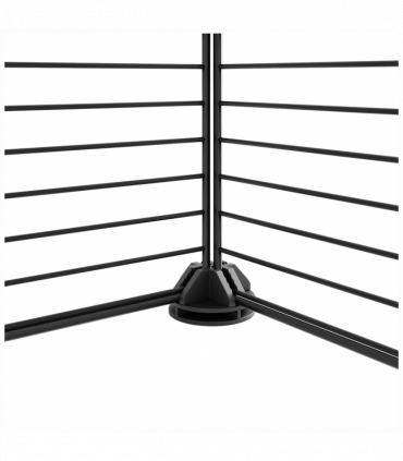 vidaXL 44-Panel Pet Cage with Door Black 35x35 cm Steel