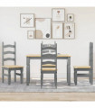 vidaXL 5 Piece Dining Set Panama Grey Solid Wood Pine
