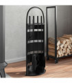 vidaXL 5 Piece Fireplace Tool Set 23x15x66 cm Steel