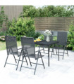 vidaXL 5 Piece Garden Dining Set Anthracite Steel