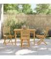 vidaXL 5 Piece Garden Dining Set Bamboo